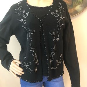 SML Design Black Sweater Sz M